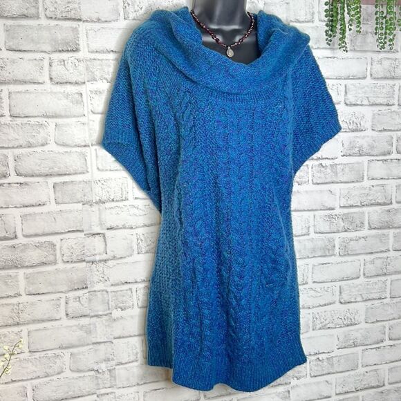 Worthington Cable Knit Sweater, Cowl Neck Short Sleeve Size 3X - Picture 1 of 6
